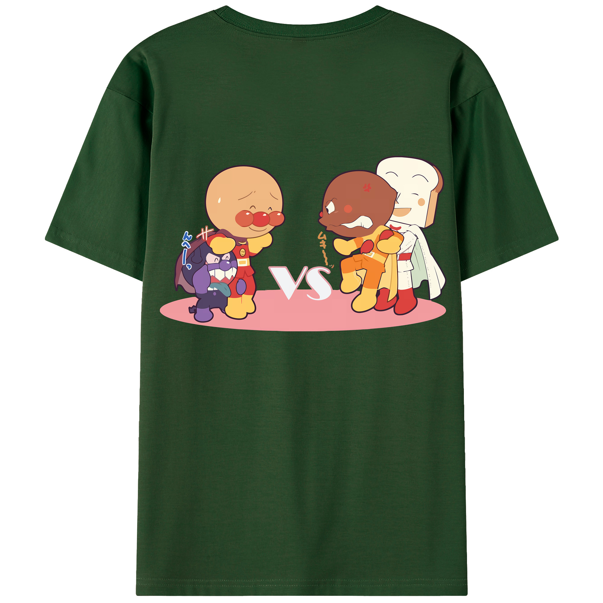 （画像用） アンパンマン Anpanman 綿100％半袖Tシャツ（背面プリント）
